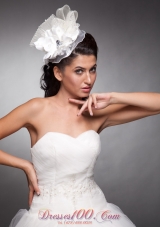 Beaded Taffeta and Organza Headpieces