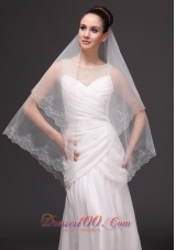 Lace Appliques Tulle Fashionable Bridal Veils For Wedding