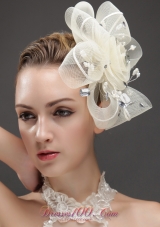 Fashionable Flower Shaped Fascinators Adorned With Imitation Pearls And Rhinestones