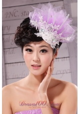 New Headpieces Rhinestone Lavender Net Beading For Party
