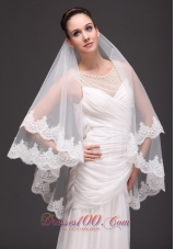 Lace With Two-tier Tulle For Modest Wedding