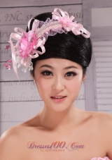 Cute Hand Made Flowers Decorate With Tulle Headpices For Wedding Party