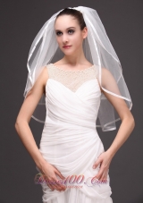 Two-tier Tulle With Ribbon Edge Wedding Veil