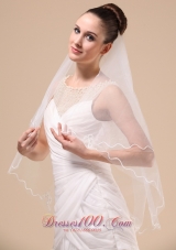 Royal Discount Tulle Ribbon Edge  Bridal Veil For Wedding