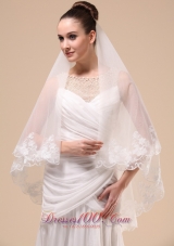 Lace Appliques Tulle Graceful Wedding Veil
