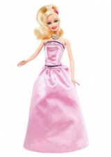Beading Pink Princess Party Clothes Barbie Doll Dress