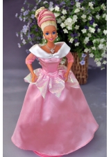 New Fashion Princess Pink Dress Gown For Barbie Doll