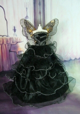 Sweet Lace Green Ruffled Layeres Party Clothes Fashion Dress for Noble Barbie