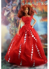 The Most Amazing Red Dress with Sequins Made To Fit The Barbie Doll