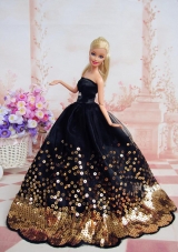 Pretty Dress With Sequins Made To Fit the Barbie Doll