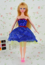 The Most Amazing Royal Blue Dress with Tulle Made to Fit the Barbie Doll