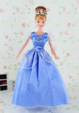 Pretty Tulle Party  Dress for Blue Noble Barbie Doll