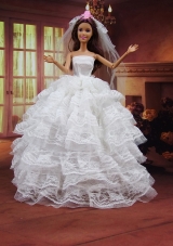 Romantic Wedding Dress To Barbie Doll With Ruffled Layers