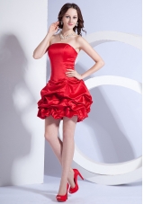 Beading Decorate Bodice A-line Mini-length Strapless 2013 Prom Dress