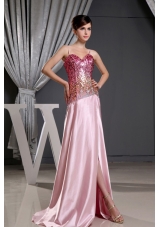 Spaghetti Straps and Sequin Decorate Bodice For 2013 Prom Dress