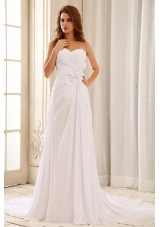 Luxurious Princess Strapless 2013 Wedding Dress With Appliques and Ruch