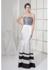 Mermaid Prom Dress With Strapless Floor-length and Taffeta