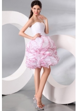 White Princess Sweetheart Knee-length Prom Cocktail Dress