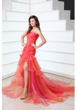 2014 Spring Aqua Blue Empire Halter Beading Chiffon Prom Dress