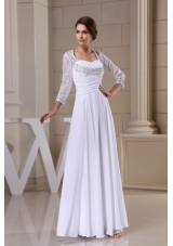 Empire Sweetheart Zipper Up Beading and Ruching Wedding Dress