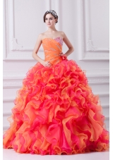 2014 Spring Beautiful Multi-color Sweetheart Beading and Ruching Quinceanera Dress