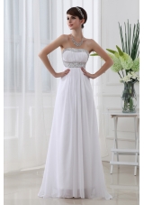 Strapless Beading and Ruching Backless Prom Dress