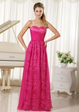 2015 Popular Hot Pink Leopard and Chiffon Sweetheart Beading Prom Dress