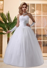 2014 Beautiful Princess Sweetheart Wedding Dresses with Beading