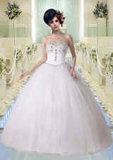 Fashionable Ball Gown Sweetheart Beading Wedding Dress for 2015