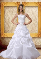 Popular Embroidery 2015 Wedding Dress with Strapless