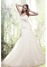 Mermaid Sweetheart Beading Chapel Train One Sale Wedding Dresses
