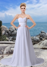 Beaded Gorgeous Empire Sweetheart Court Train Wedding Dresses