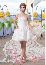 Pretty Princess Mini Length Beautiful Wedding Dress for Beach