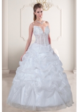 Wonderful Ball Gown Sweetheart Embroidery Wedding Dress