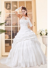 2014 Exquisite Ball Gown Wedding Dresses with Beading