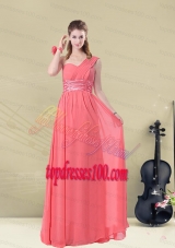 Decent Floor Length Belt One Shoulder Bridesmaid Dress Fitted