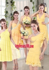 Discount Fashionable Decorated Bridesmaid Dresses in Chiffon