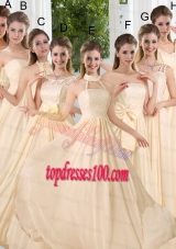 Empire Ruching 2015 Floor Length Bridesmaid Dress