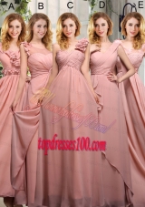 Empire Ruching 2015 Sturning Bridesmaid Dresses in Peach