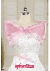 Pretty Beading Pink Wedding Party Shawls  for 2015