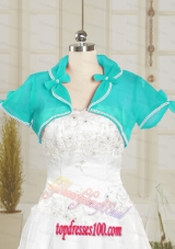 Organza Wedding Party Shawls in Aqua Blue