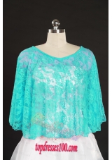 Turquoise Beading Lace Hot Sale Wraps for 2015