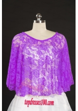 Beautiful Beading Lace Hot Sale Wraps in Fuchsia