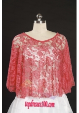 Fashionable Beading Lace Red Wraps for 2015