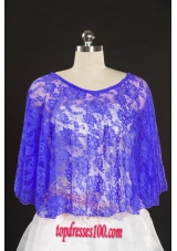 Lace Hot Sale 2015 Purple Wraps with Beading