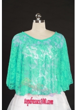 Aque Blue Beading Lace Hot Sale Wraps for 2015