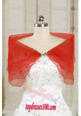 2015 Beautiful New Style Beading Shawls in Coral Red