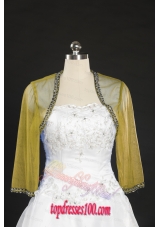 Discount Beading Long Sleeves Olive Green Wraps for 2015