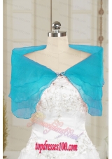 2015 Fall New Style Aqua Blue Shawls with Beading