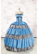 Unique Beading Sweetheart Ball Gown Quinceanera Dresses for 2015